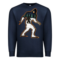 Navy bigfoot wood layered christmas Premium Sweatshirt - DesigneFamous