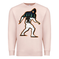 Pale Pink bigfoot wood layered christmas Premium Sweatshirt - DesigneFamous