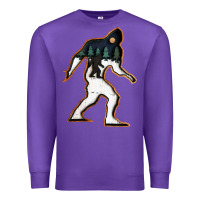 Purple bigfoot wood layered christmas Premium Sweatshirt - DesigneFamous
