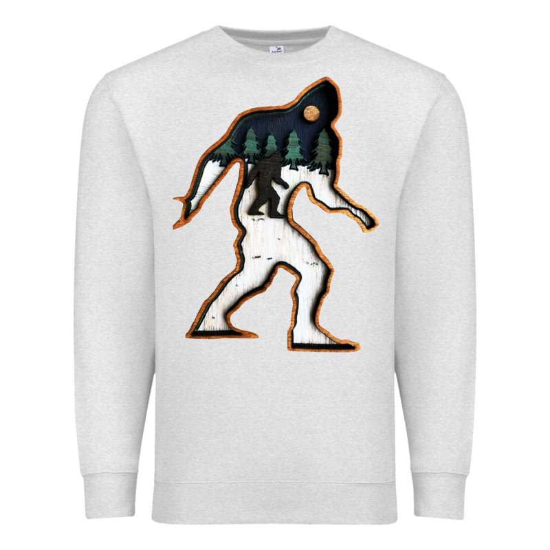Bigfoot Wood Layered Christmas Premium Sweatshirt by DesigneFamous | Teevron