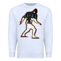 White bigfoot wood layered christmas Premium Sweatshirt - DesigneFamous