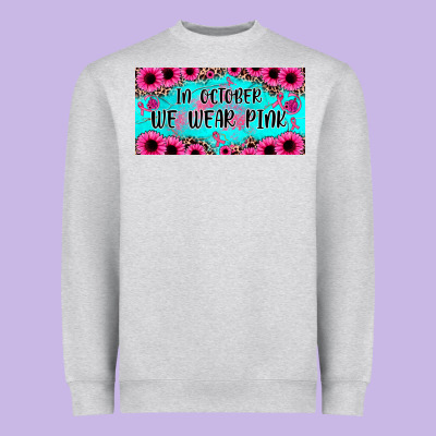 In October We Wear Pink Heavyweight Sweatshirt Designed By Jahusdesignshop