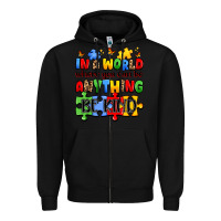 Black in a world where you can be anything be kind Zipper Hoodie - JahusDesignShop