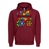 Burgundy in a world where you can be anything be kind Zipper Hoodie - JahusDesignShop