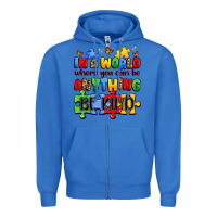 True Royal in a world where you can be anything be kind Zipper Hoodie - JahusDesignShop