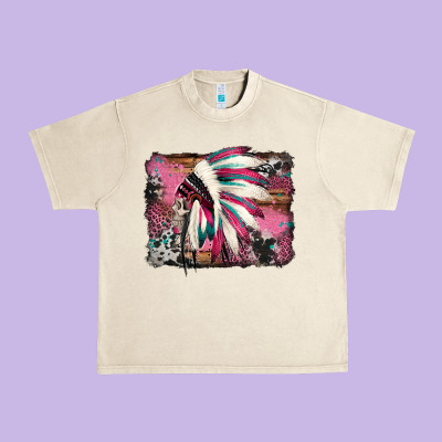 Indian Headdress Valentine's Day Urban Heavy Tee Designed By Jasminsmagicworld