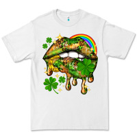 White St. Patrick's Day lips Premium Tee - HowdyJamesFarm