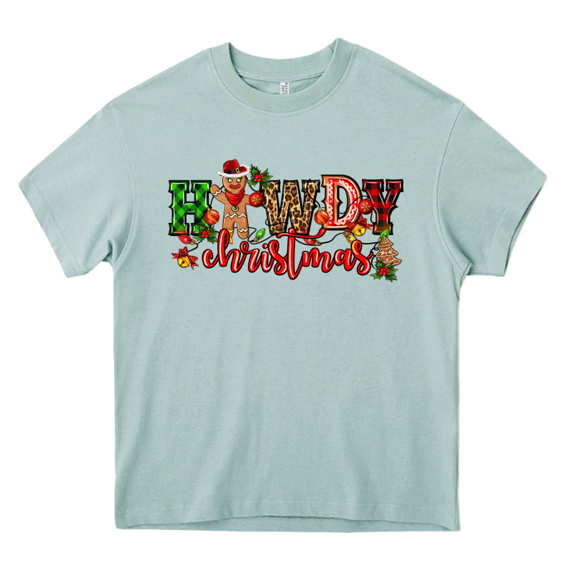 Howdy Christmas Gingerman Bread With Cowboy Heavy Core Tee by CowGirlArtShop | Teevron