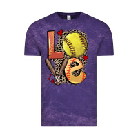 Cloud Purple love softball Vintage Tee - FaDigitalArtStudio