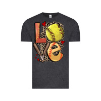 Vintage Black love softball Vintage Tee - FaDigitalArtStudio