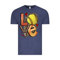 Vintage Denim love softball Vintage Tee - FaDigitalArtStudio