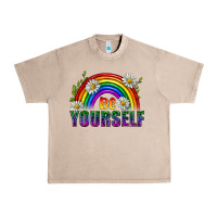 French Oak Be Yourself Pride Lgbtq Urban Heavy Tee - BundleAndBundleShop