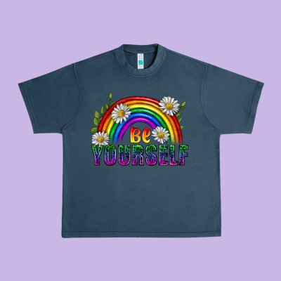 Be Yourself Pride Lgbtq Urban Heavy Tee Designed By Bundleandbundleshop