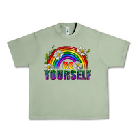 Oil Green Be Yourself Pride Lgbtq Urban Heavy Tee - BundleAndBundleShop