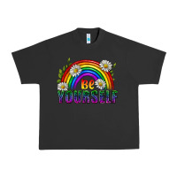 Pigment Black Be Yourself Pride Lgbtq Urban Heavy Tee - BundleAndBundleShop