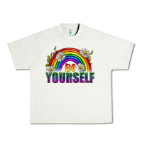 Pistachio Be Yourself Pride Lgbtq Urban Heavy Tee - BundleAndBundleShop