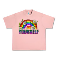Salmon Be Yourself Pride Lgbtq Urban Heavy Tee - BundleAndBundleShop