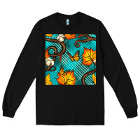 Black autumn leaves seamless pattern Long Sleeve Tee - BundleAndBundleShop