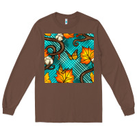 Chestnut autumn leaves seamless pattern Long Sleeve Tee - BundleAndBundleShop