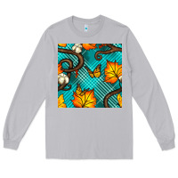 Moon Dust autumn leaves seamless pattern Long Sleeve Tee - BundleAndBundleShop