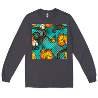 Smoke autumn leaves seamless pattern Long Sleeve Tee - BundleAndBundleShop