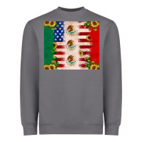 Storm American flag mexico flag sunflower cactus Heavyweight Sweatshirt - JahusDesignShop