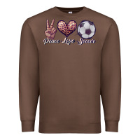Chestnut peace love soccer Premium Sweatshirt - JahusDesignShop