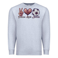 Heather Grey peace love soccer Premium Sweatshirt - JahusDesignShop