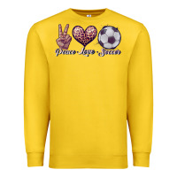 Peace Love Soccer Premium Sweatshirt | Teevron