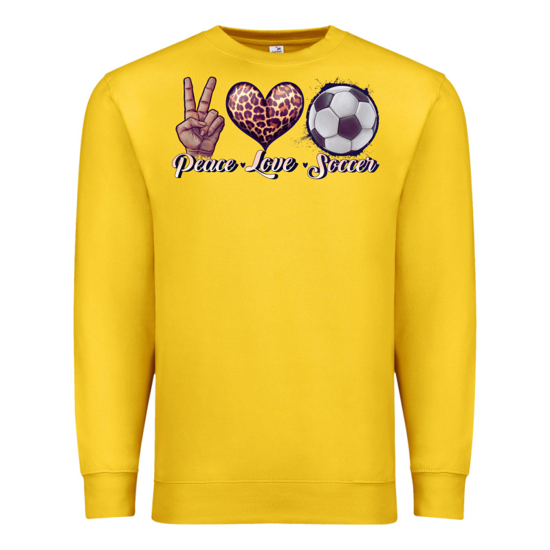 Peace Love Soccer Premium Sweatshirt by JahusDesignShop | Teevron