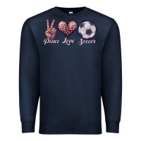 Navy peace love soccer Premium Sweatshirt - JahusDesignShop