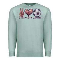 Seafoam peace love soccer Premium Sweatshirt - JahusDesignShop