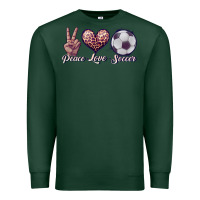 Sports Green peace love soccer Premium Sweatshirt - JahusDesignShop