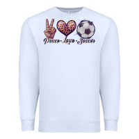 White peace love soccer Premium Sweatshirt - JahusDesignShop