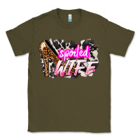Army Green Spoiled wife Mother's Day Classic Tee - HowdyJamesFarm