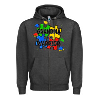 Charcoal Heather grandma of a warrior Zipper Hoodie - JahusDesignShop