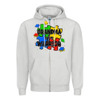 Dove Grey grandma of a warrior Zipper Hoodie - JahusDesignShop