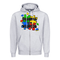 Heather Grey grandma of a warrior Zipper Hoodie - JahusDesignShop