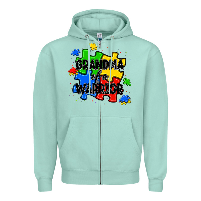 Grandma Of A Warrior Zipper Hoodie by JahusDesignShop | Teevron