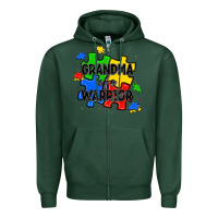 Sports Green grandma of a warrior Zipper Hoodie - JahusDesignShop