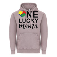 Vintage Zinc one lucky mama Vintage Hoodie - CowhideDigitalArt