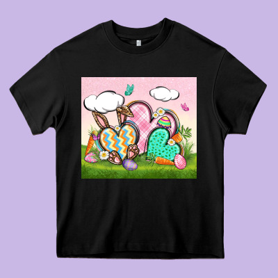 Easter Heavy Core Tee Designed By Cowgirlartshop