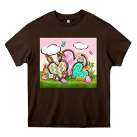 Chocolate Brown easter Heavy Core Tee - CowGirlArtShop