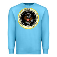 Ocean Blue fake seal of the president of the united states Premium Sweatshirt - DesigneFamous