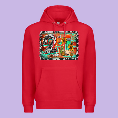 Western Back To School 2nd Grade 2 Premium Hoodie Designed By Jasminsmagicworld
