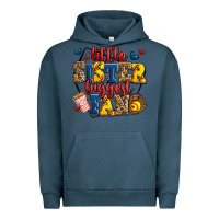 Pigment Midnight Navy little sister biggest fan softball Urban Hoodie - Jasminsmagicworld