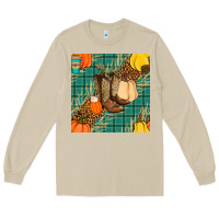 Mushroom fall boot seamless pattern Long Sleeve Tee - BundleAndBundleShop