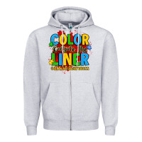 Heather Grey color outside the liner autism awareness Zipper Hoodie - JahusDesignShop