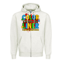 Oatmeal Heather color outside the liner autism awareness Zipper Hoodie - JahusDesignShop