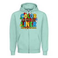 Seafoam color outside the liner autism awareness Zipper Hoodie - JahusDesignShop